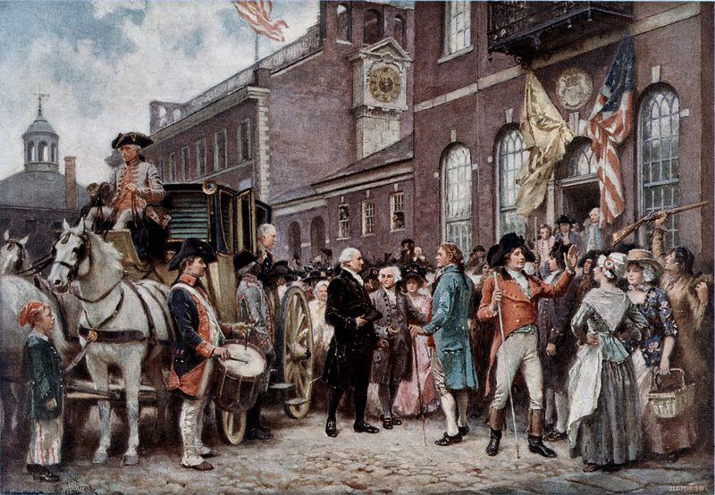 Jean Leon Gerome Ferris Washington's Inaugration at Philadelphia oil painting image